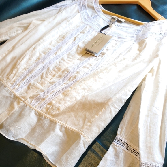NWT$625 Burberry Magnolia Panel Natural Blouse Top - Picture 13 of 13